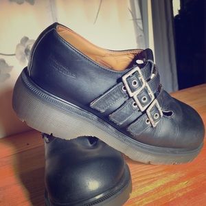 Dr. Martens three buckle black shoes size 9